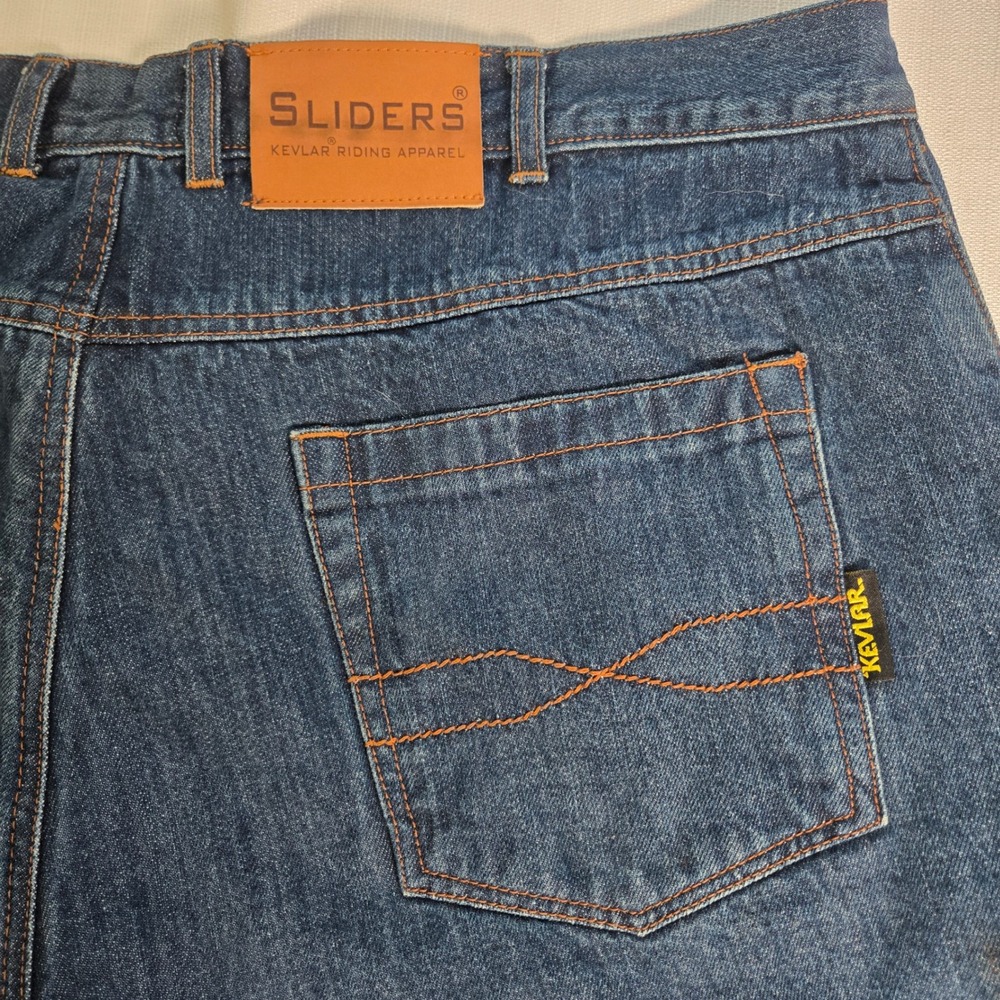 Sliders Kevlar Riding Apparel Mens 40x32 Blue Denim Motorcycle Jeans Biker Gear